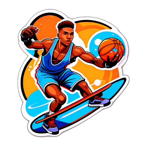 Sporty Action Sticker of Gunner Rivers