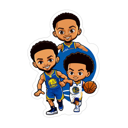 Sticker ng mga Cute na Mastot ng Golden State Warriors