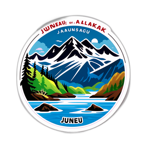Un adhesivo de la ciudad de Juneau, Alaska