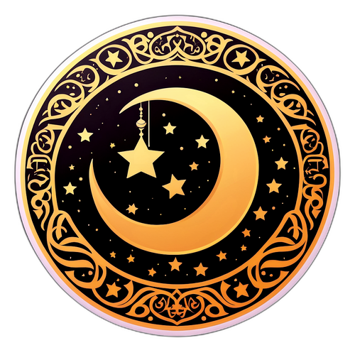 Stiker Tematik 1 Muharram 2025 dengan Kaligrafi Arab Menarik
