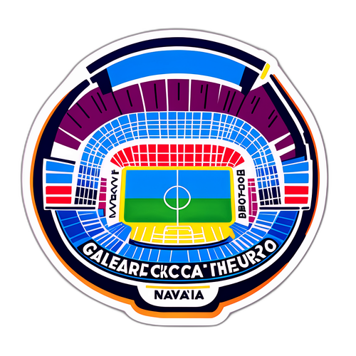 Estadio de Fútbol con aficionados y 'Navalcarnero - Getafe'