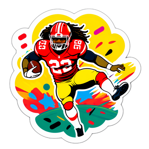 Najee Harris Playful Football Sticker