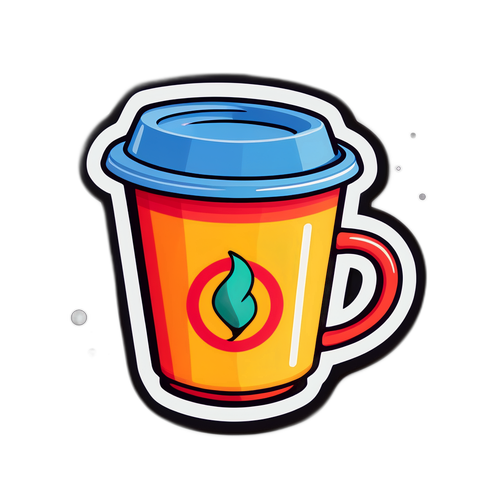 ออกแบบสติกเกอร์ถ้วยร้อน