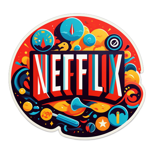 Ilustración artística del logo de Netflix