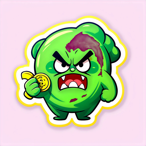 Furious Avocado Sticker