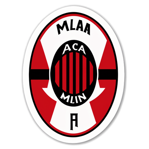 Sticker AC Milan Cổ Điển với Thiết Kế Bóng Đá