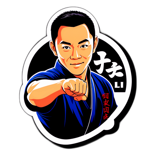 李连杰的温馨贴纸