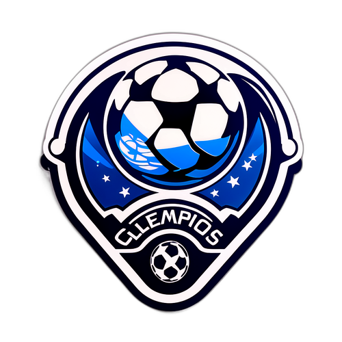 Autocollant Champions League avec un ballon de football stylisé