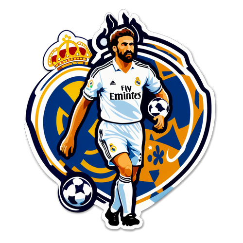 Adesivo vintage celebrativo della storica Real Madrid