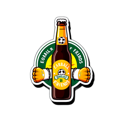 Botella de Cerveza: Fútbol y Amigos