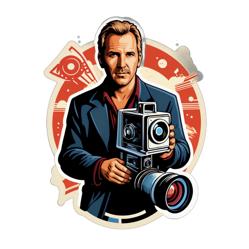Vintage sticker van Kevin Costner