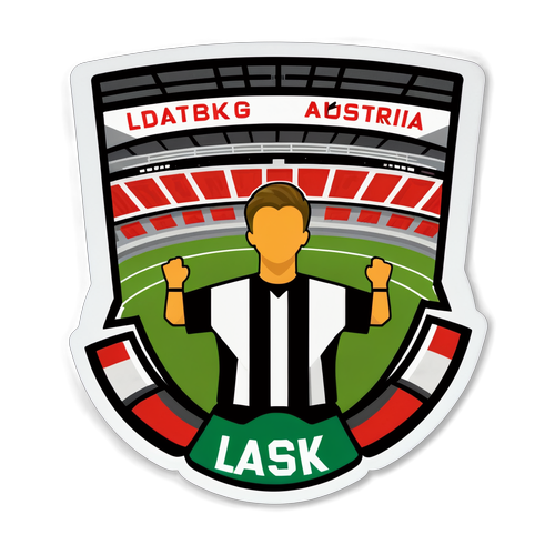 Aufkleber für das LASK-Spiel gegen Österreich