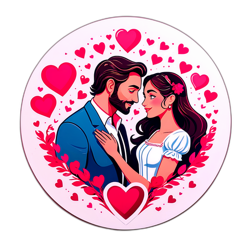 Romantyczna Ilustracja z Sercami