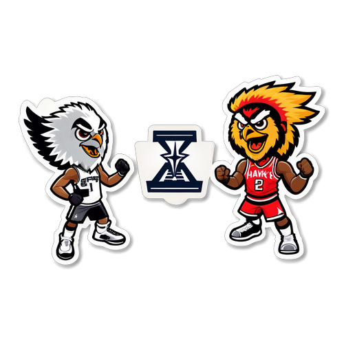 Masayang sticker para sa laban ng Spurs at Hawks