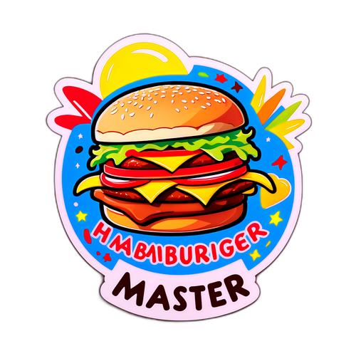 ハンバーガーマスターのファンのステッカー