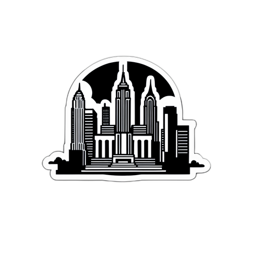 न्यूयॉर्क शहर का मिनिमलिस्टिक स्टिकर