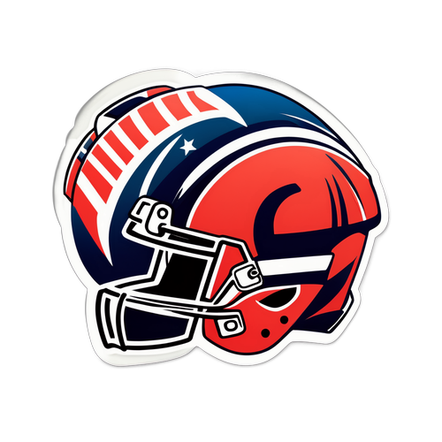 Projekt naklejki związany z amerykańskim futbolu