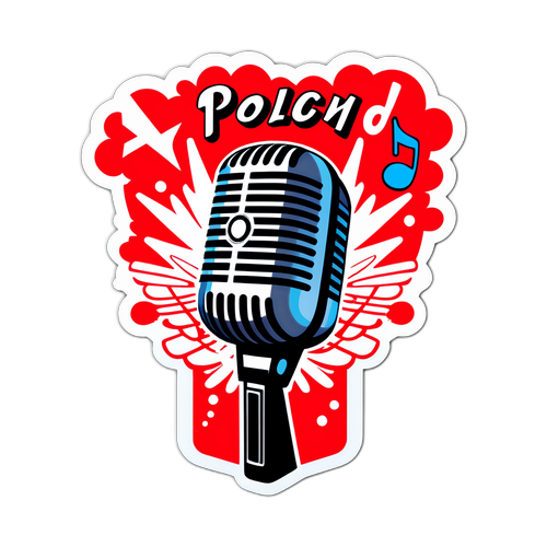 Sticker z logo programu 'The Voice of Poland'