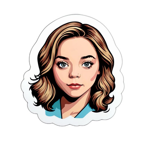 Минималистичный стикер с Сидни Суини
