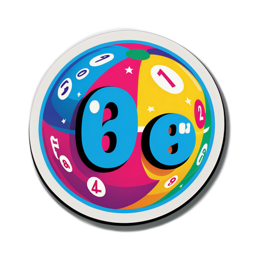 Whimsical Lottery Ball Sticker
