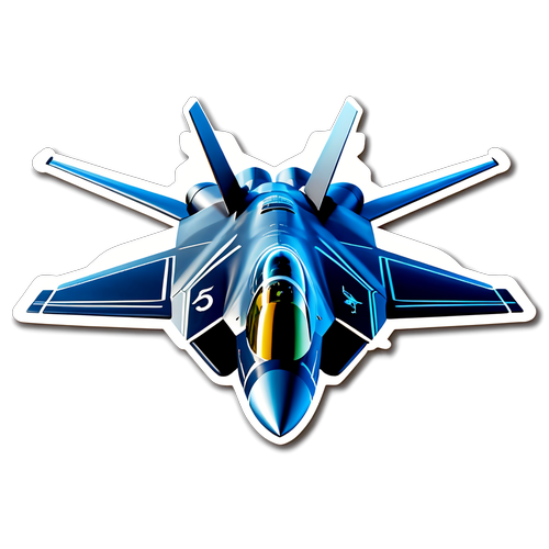 F35 Fighter Jet Sticker: Oplev Kraft og Teknologi i Hver Linje!