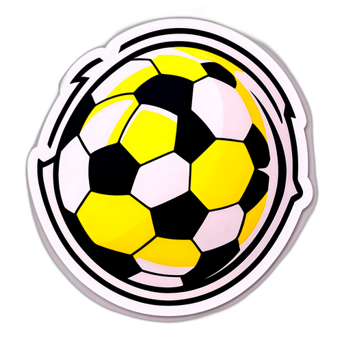 Arte de uma bola de futebol estilizada com as cores e emblemas do Racing e Peñarol