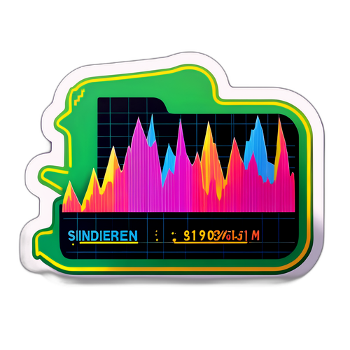 Stiker Grafik Pasar Saham