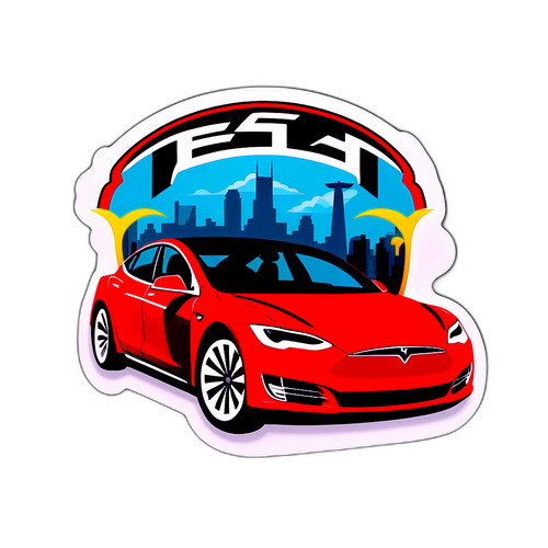 特斯拉電動車貼紙設計