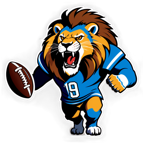 Roaring Lion Football Sticker