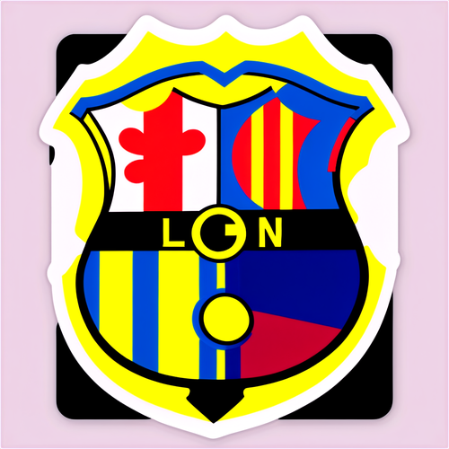 Värikäs Jalkapallosticker: Villarreal vs. Barcelona