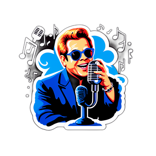 Chic klistermærke med Elton John