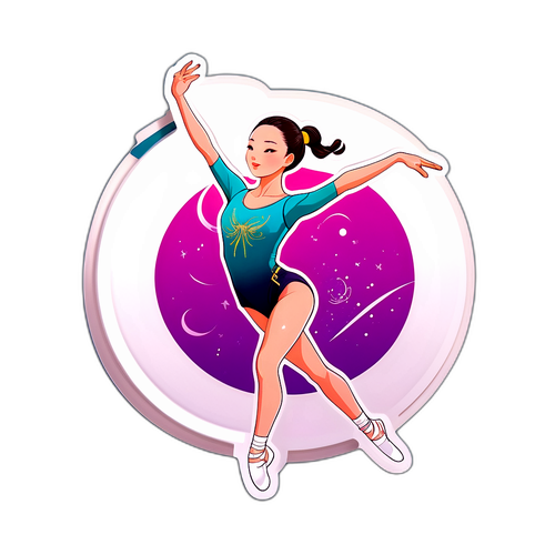 손연재의 아름다운 리듬체조 자세 스티커 디자인