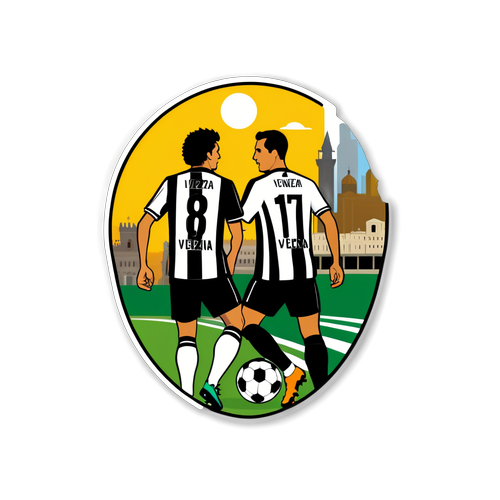 Desain Stiker Modern Pemain Udinese dan Venezia