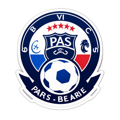 Illustrer et morsomt klistremerke for PSG vs. Auxerre