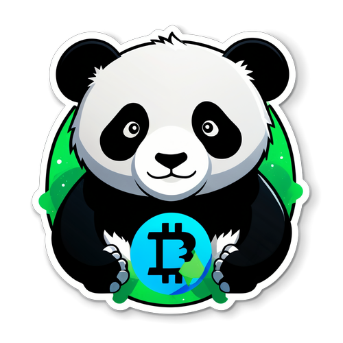 Kreativer Aufkleber mit Bitpanda-Logo