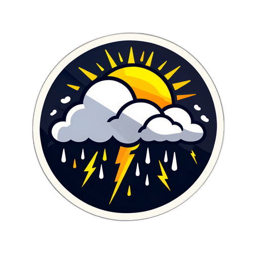 Kontrast zwischen Gewitter und Sonnenlicht