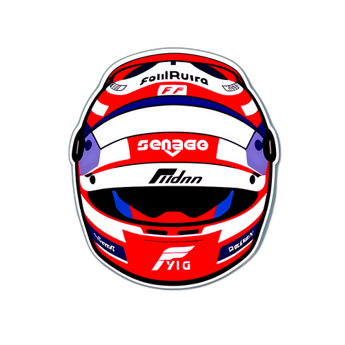 Minimalist F1 Hjelm Klistremerke