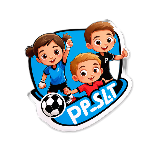 Sticker dzieci oglądających Polsat Sport 1
