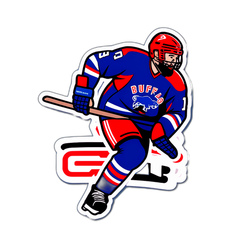 Наклейка с матча по хоккею между Торонто и Баффало