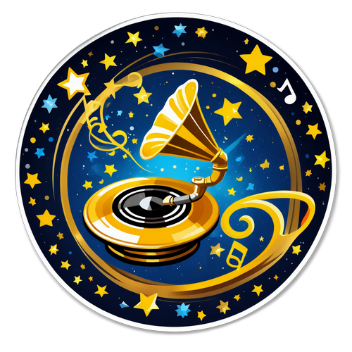 Fargerik klistremerke for Grammy-nominasjoner 2026