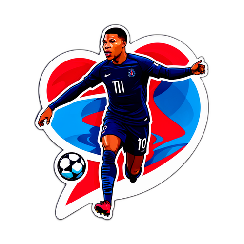 Sticker ya Mtindo wa Ethan Mbappé Akiangalia Huu Mchezo
