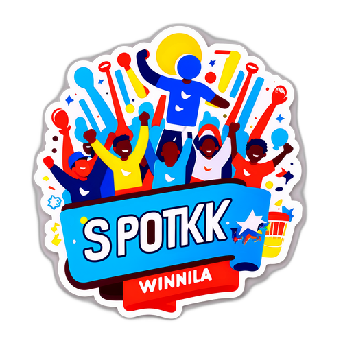 Sportovní samolepka s logem Sportka