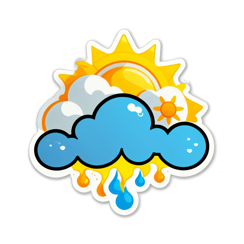 天氣主題的可愛貼紙