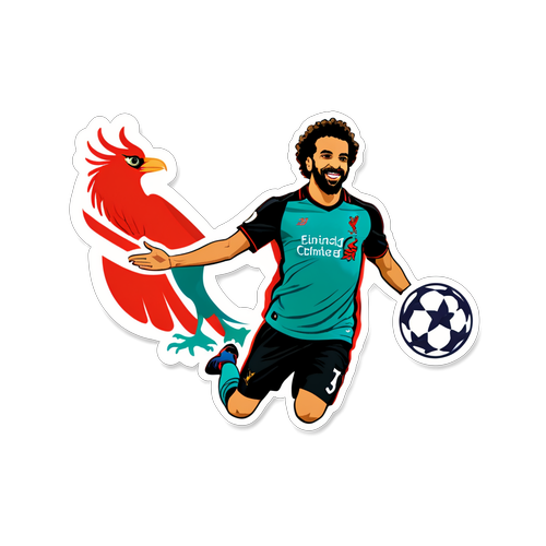 Pelekat Mohamed Salah di Liverpool FC