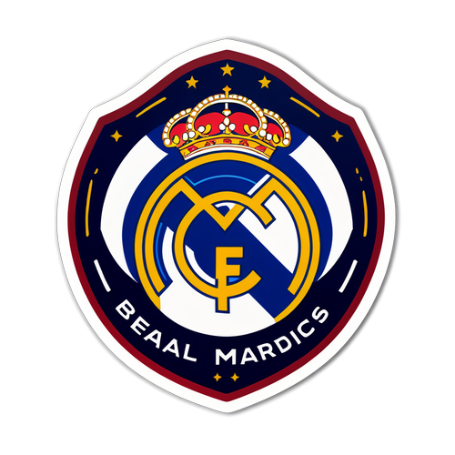 Minimalist Badge-Style Sticker for Brest and Real Madrid