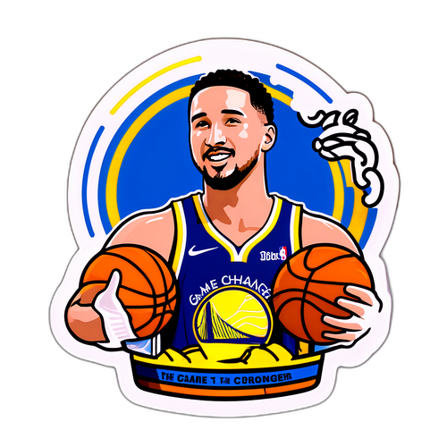 Sticker ni Klay Thompson na may mga Baskets at Hoops