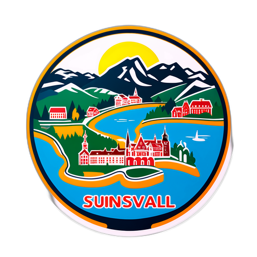Gripna Sundsvalls kommun med stiliserad karta