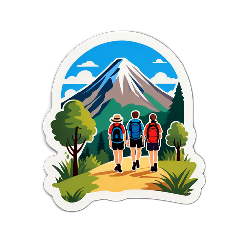 探险旅行标志
