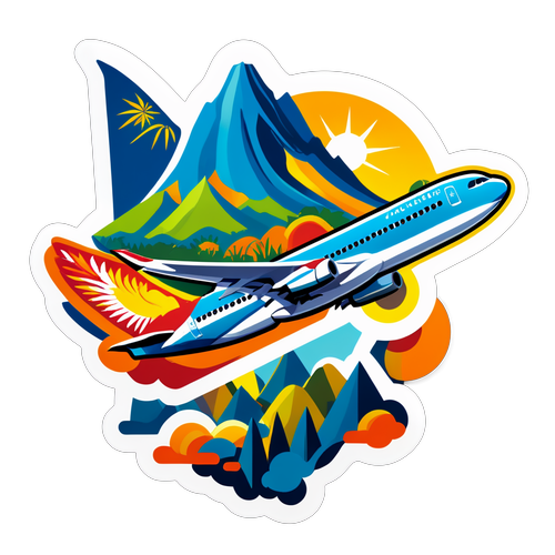 Stiker Tema Perjalanan Garuda Indonesia