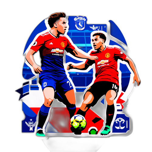 Spannend Moment Everton tegen Manchester United